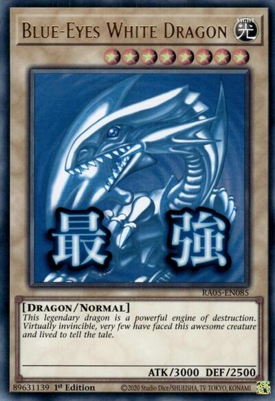 Blue-Eyes White Dragon - Stamp - RA05-EN085 - Ultra Rare - 1st Edition