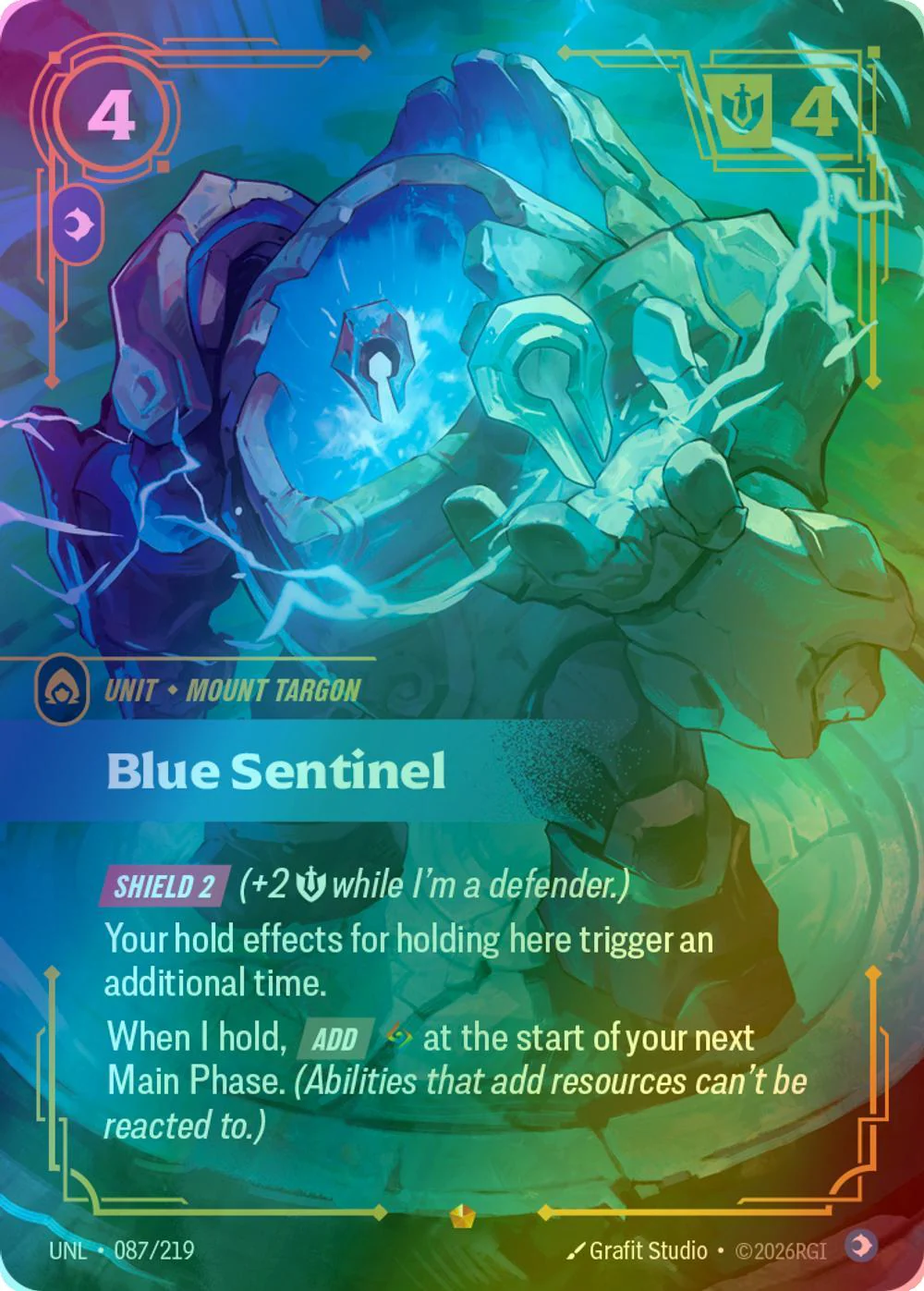 Blue Sentinel - 087/219 [Unleashed] [Foil]
