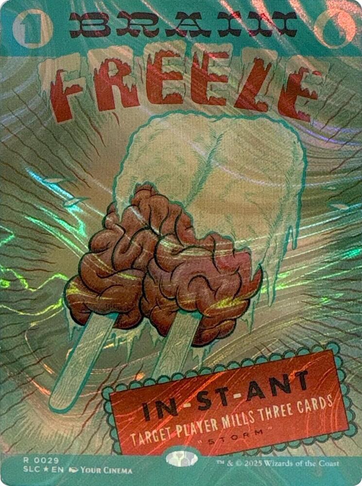 Brain Freeze [0029] [Borderless] [Encyclopedia of Magic] [Secret Lair Countdown] [Halo Foil]
