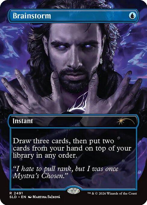 Brainstorm [2491] [Borderless] [D&D: Gale's Ambition] [Secret Lair Drop] [Non-Foil]
