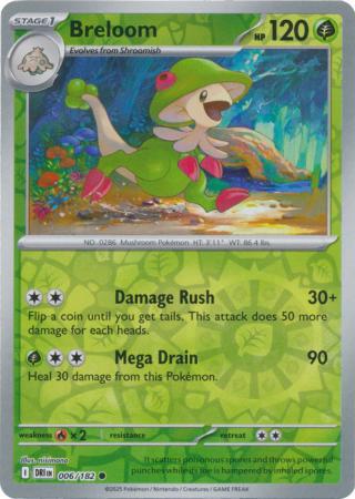 Breloom - 006/182 - Common [sv10-006] [Reverse Holo]