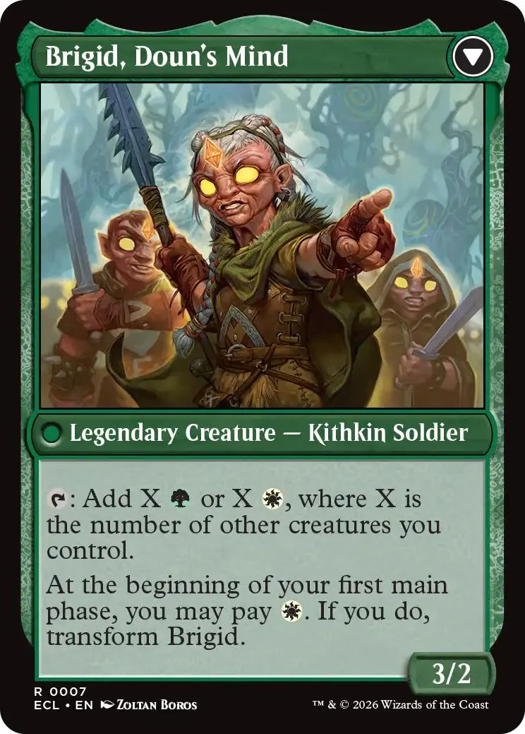 Brigid, Clachan's Heart // Brigid, Doun's Mind [7] [Lorwyn Eclipsed] [Non-Foil] - Image 2