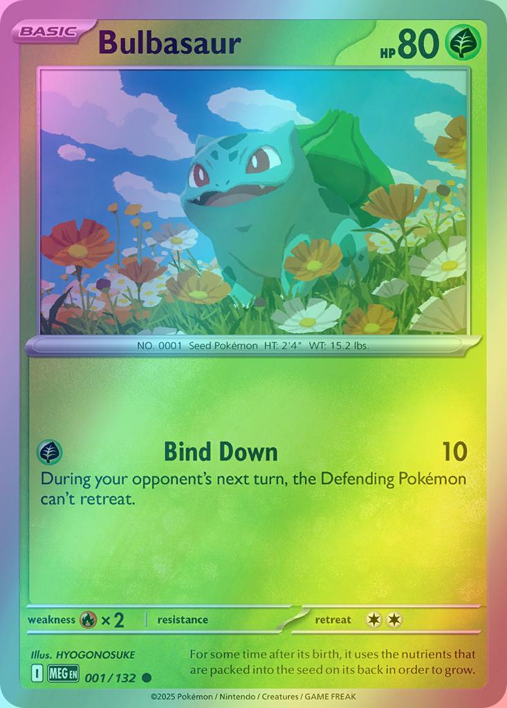 Bulbasaur - 001/132 - Common [me01-001] [Reverse Holo]