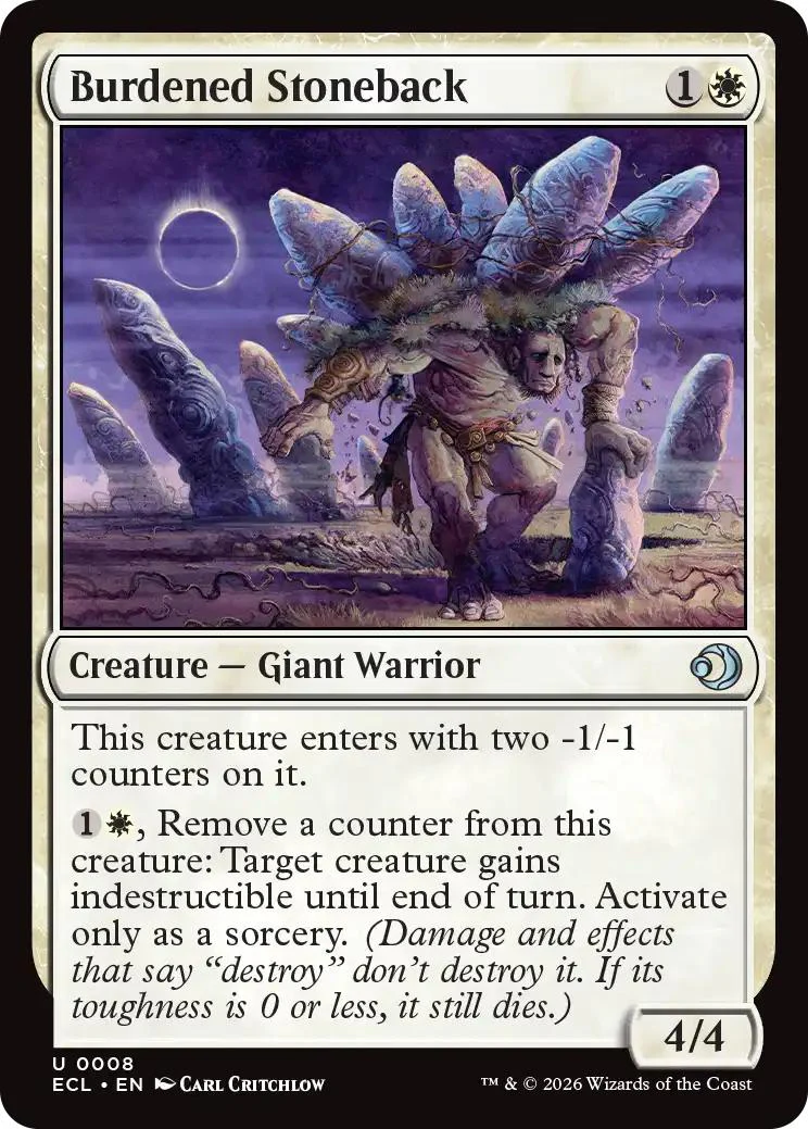Burdened Stoneback [8] [Lorwyn Eclipsed] [Non-Foil]