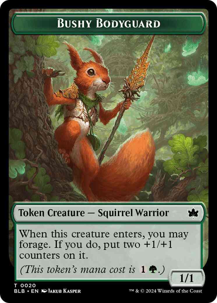 Bushy Bodyguard Token [20] [Bloomburrow: Tokens] [Non-Foil]