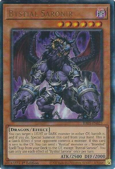 Bystial Saronir - RA05-EN023 - Ultimate Rare - 1st Edition