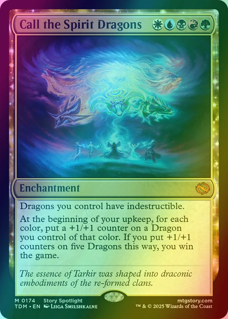 Call the Spirit Dragons [174] [Tarkir: Dragonstorm] [Foil]