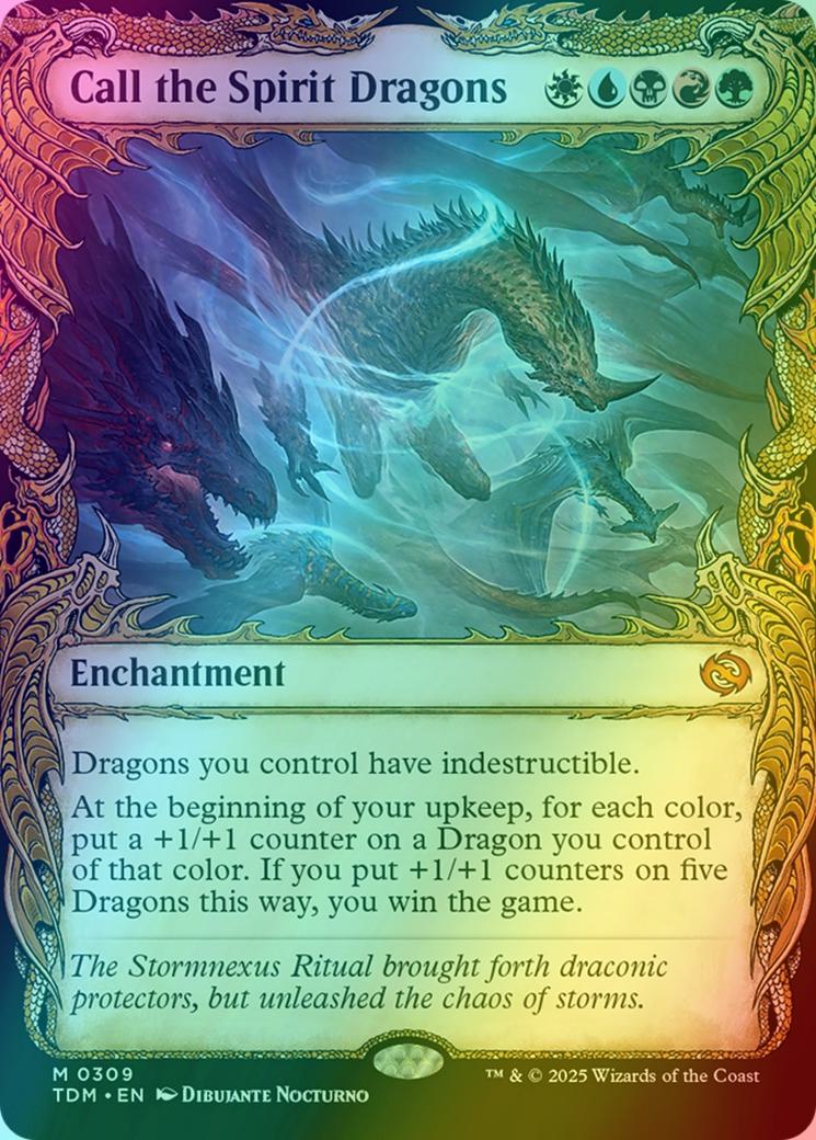 Call the Spirit Dragons [309] [Draconic Frame Showcase] [Tarkir: Dragonstorm] [Foil]