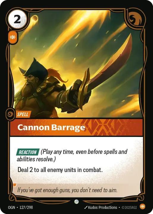 Cannon Barrage - 127/298 [Origins] [Non-Foil]