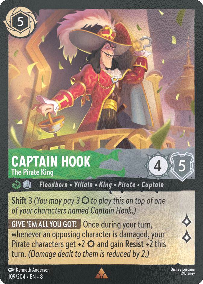 Captain Hook - The Pirate King - 109/204 [Reign of Jafar] [Cold Foil]