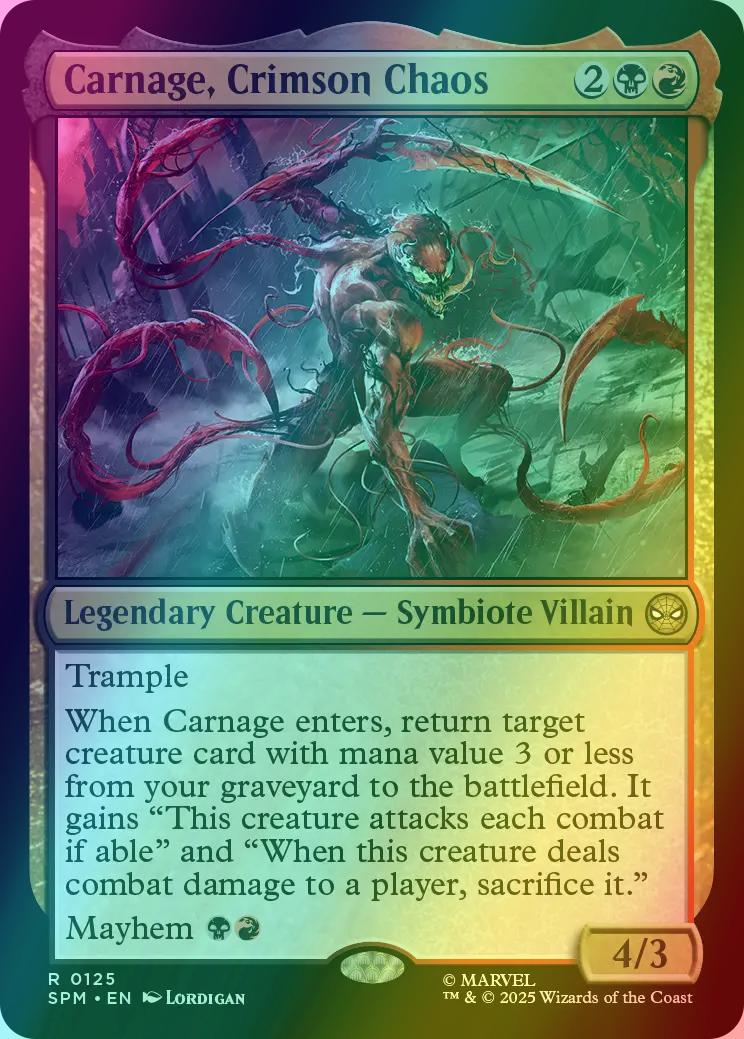 Carnage, Crimson Chaos [125] [Marvel's Spider-Man] [Foil]