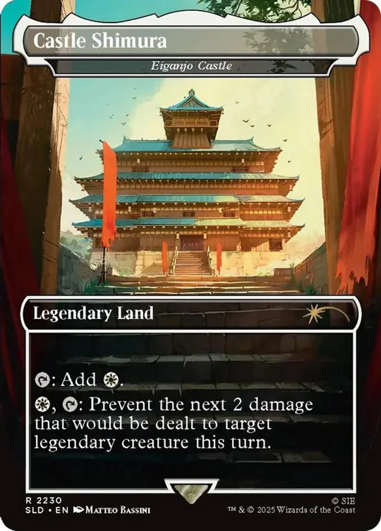 Castle Shimura - Eiganjo Castle [2230] [Borderless] [Ghost of Tsushima] [Secret Lair Drop] [Non-Foil]