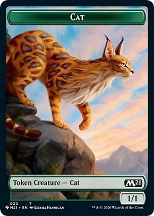 Cat Token (11) // Shapeshifter Token (01) [M21/LCC Set Symbol] [The List: Tokens] [Non-Foil]