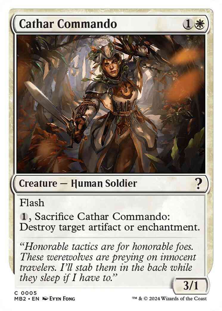 Cathar Commando [5] [White Border] [Mystery Booster 2] [Non-Foil]