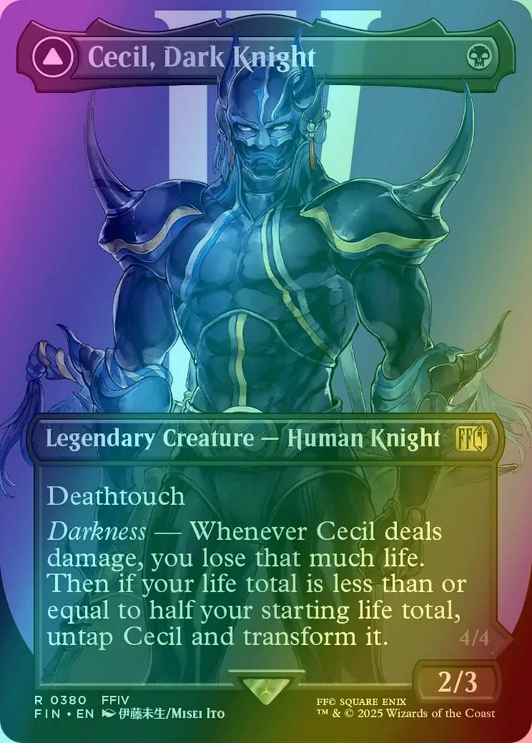 Cecil, Dark Knight // Cecil, Redeemed Paladin [380] [Borderless] [Character] [FINAL FANTASY] [Foil]