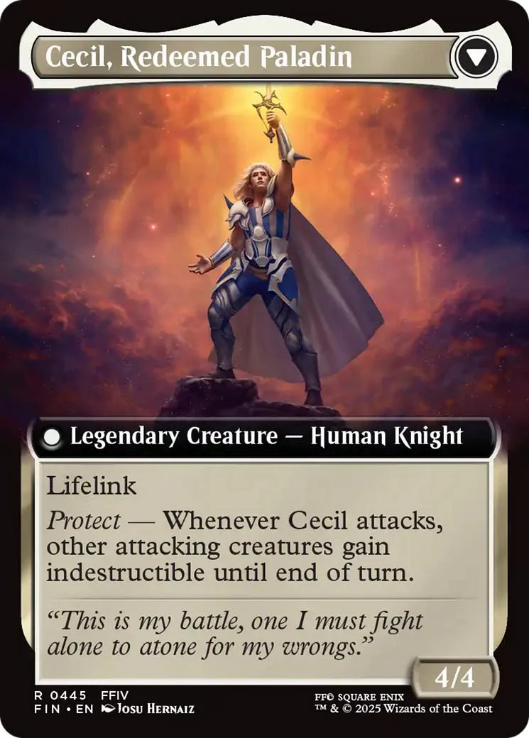 Cecil, Dark Knight // Cecil, Redeemed Paladin [445] [Extended Art] [FINAL FANTASY] [Non-Foil] - Image 2