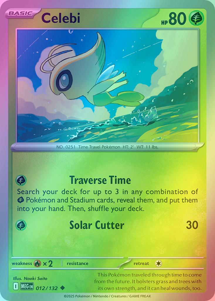 Celebi - 012/132 - Uncommon [me01-012] [Reverse Holo]