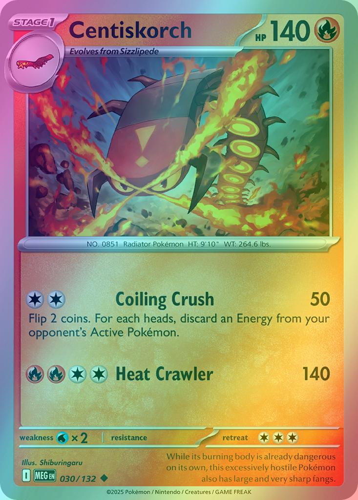 Centiskorch - 030/132 - Uncommon [me01-030] [Reverse Holo]