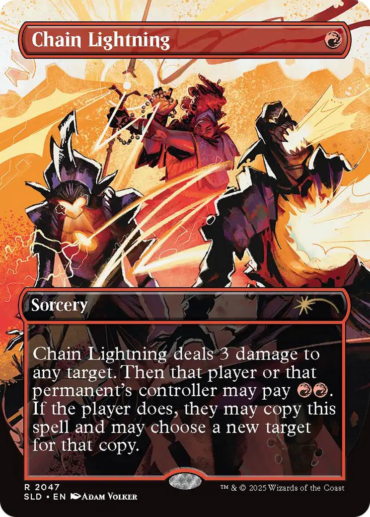Chain Lightning [2047] [Borderless] [Everything Is On Fire] [Secret Lair Drop] [Non-Foil]
