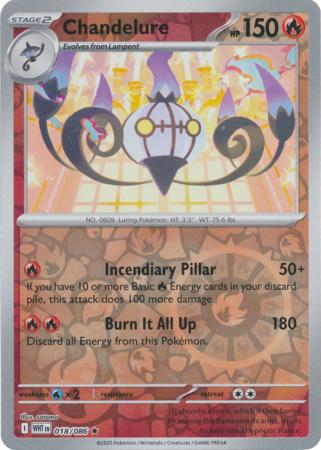 Chandelure - 018/086 - Rare [sv105w-018] [Reverse Holo]