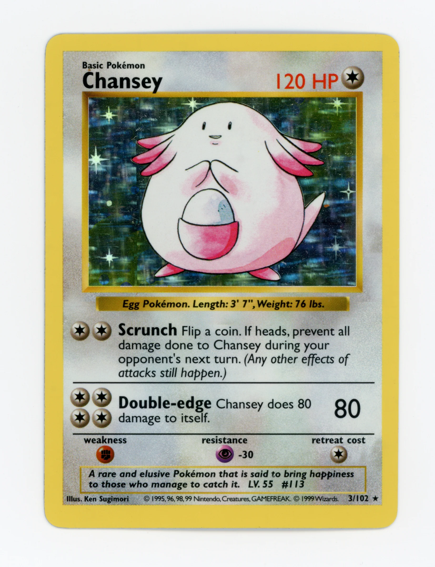 Chansey — Rare|Shadowless|Holo — ID 16484