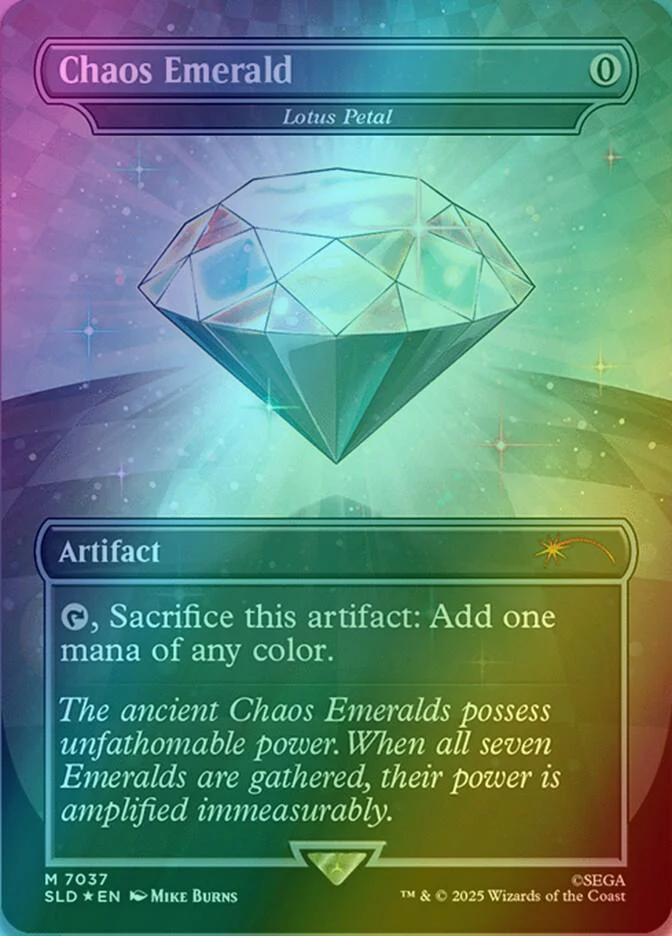 Chaos Emerald - Lotus Petal [7037] [Borderless] [Secret Lair X Sonic] [Secret Lair Drop] [Foil]