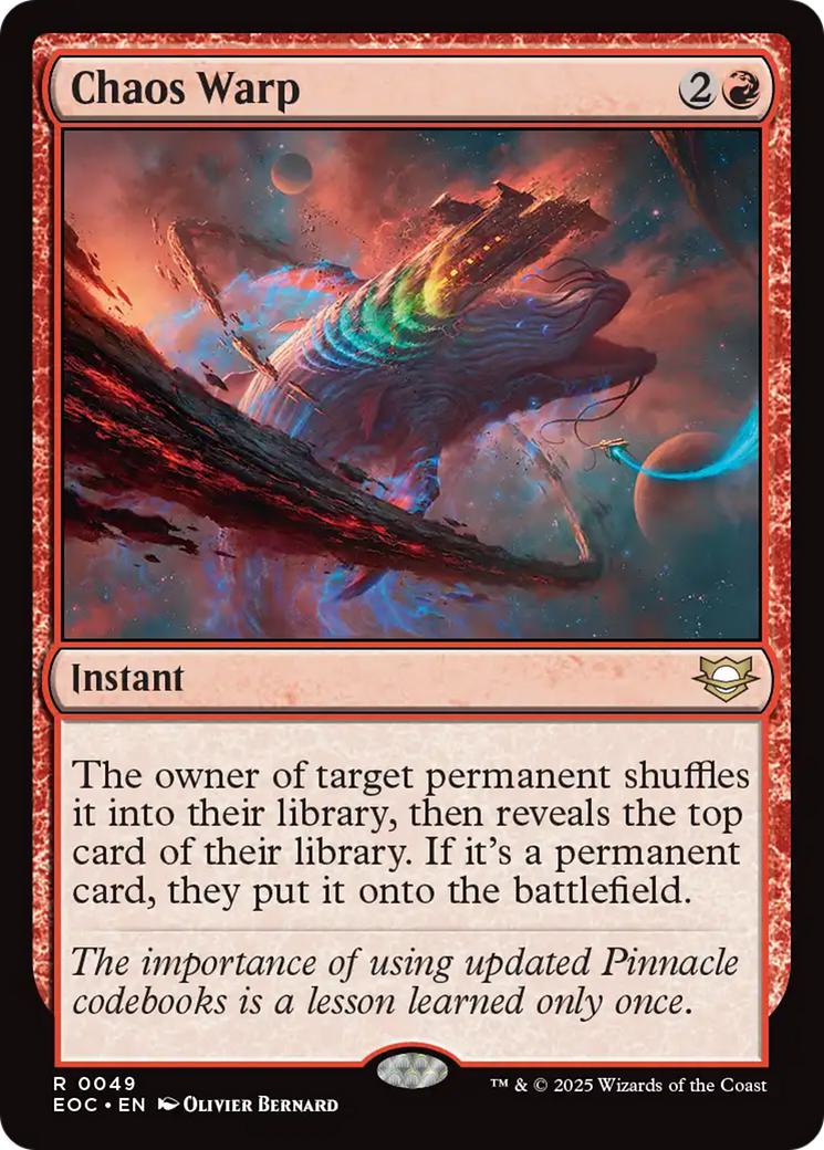 Chaos Warp [49] [Edge of Eternities: Commander] [Non-Foil]