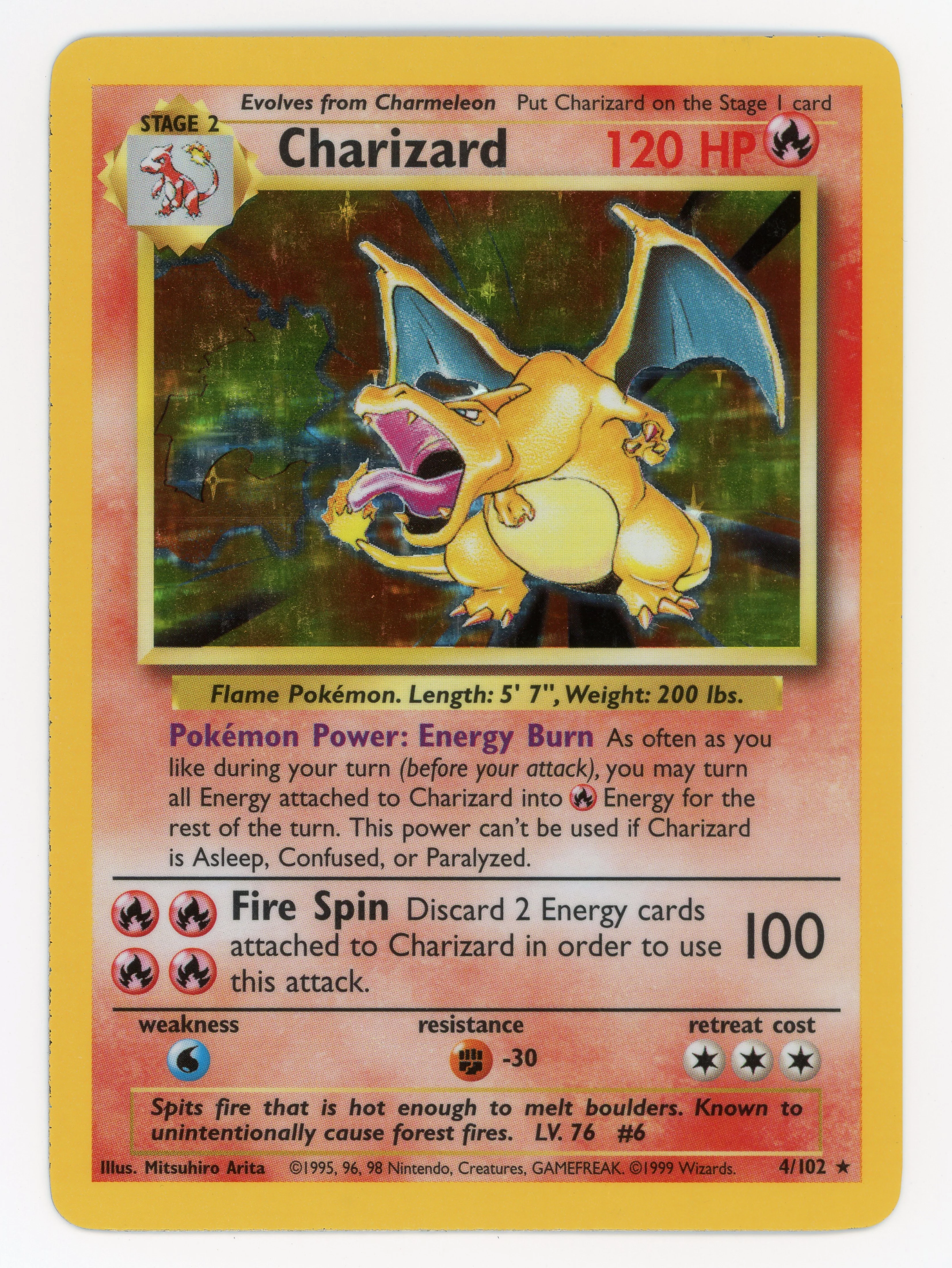 Charizard - 4/102 - Rare - Unlimited - Holo - Scan 14490