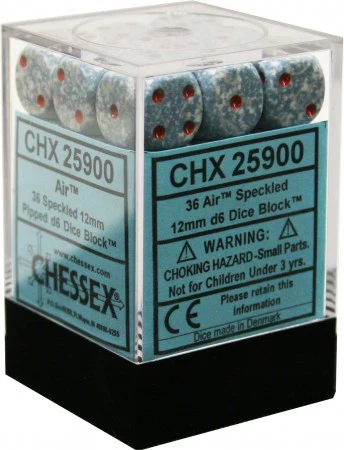 Chessex Speckled Dice - 36 x D6 - 12mm - Air