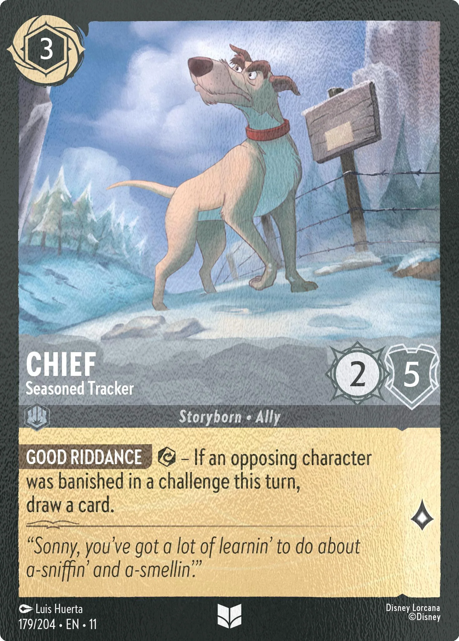 Chief - Seasoned Tracker - 179/204 [Winterspell] [Cold Foil]