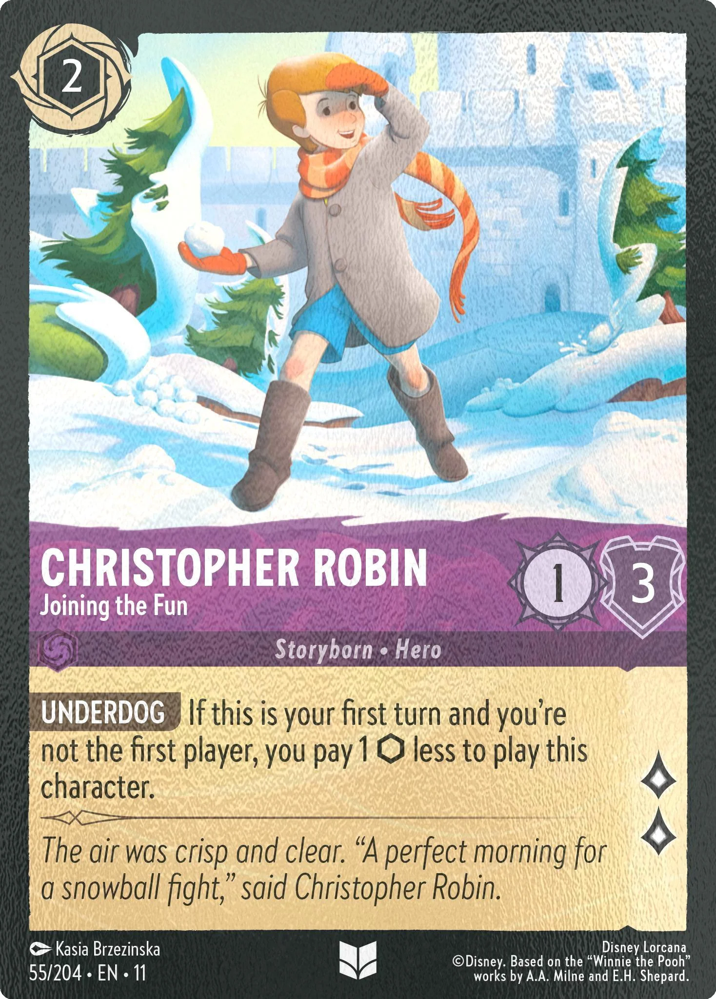 Christopher Robin - Joining the Fun - 55/204 [Winterspell] [Cold Foil]