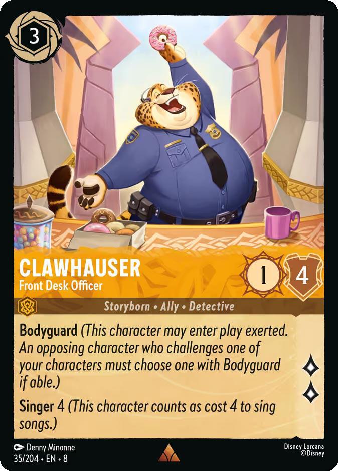 Clawhauser - Front Desk Officer - 35/204 [Reign of Jafar] [Non-Foil]