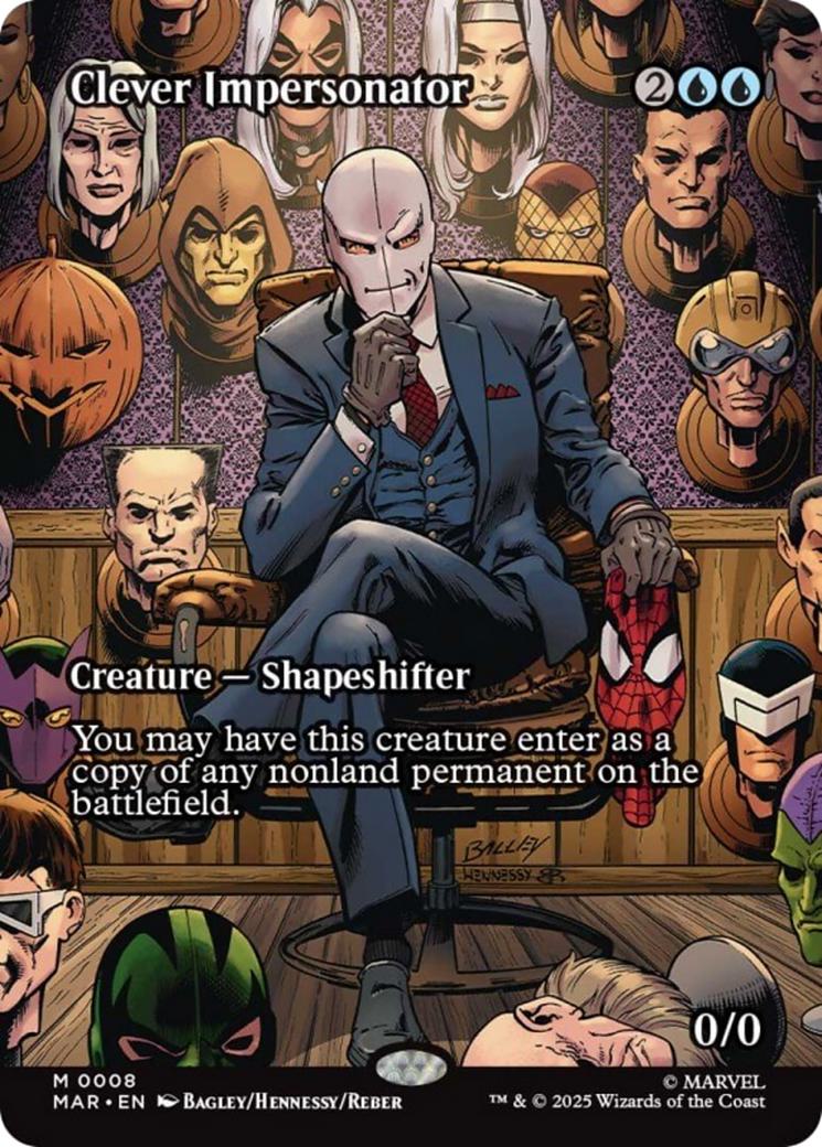 Clever Impersonator [8] [Borderless] [Source Material] [Marvel Universe] [Non-Foil]