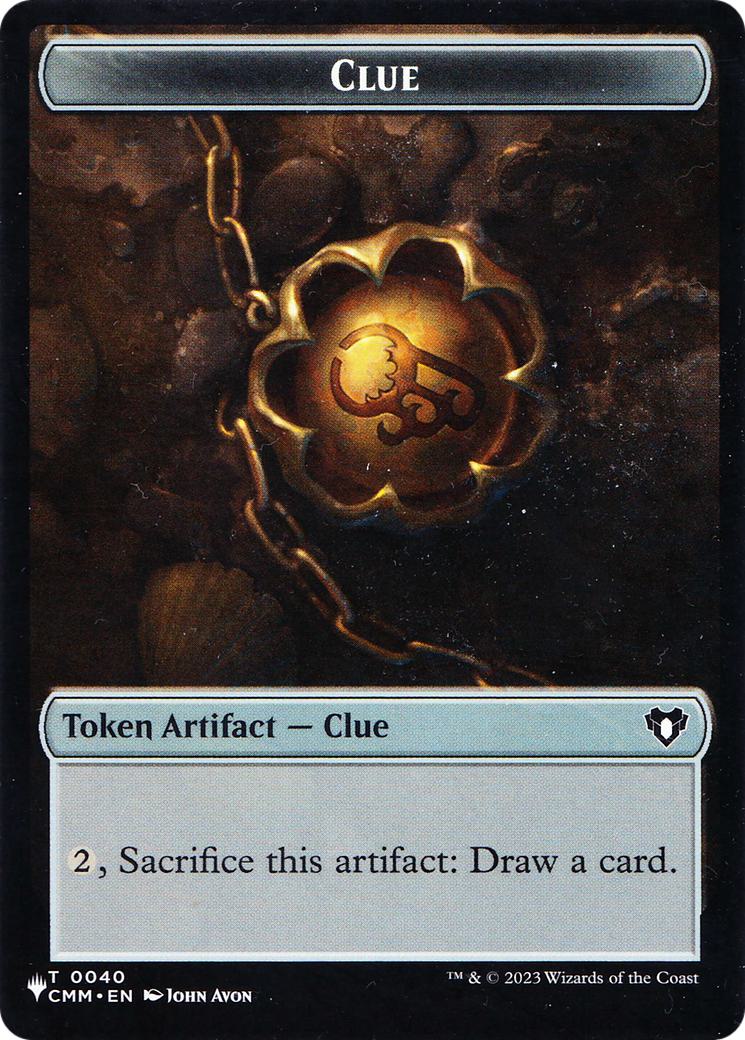 Clue Token (40) // Samurai Token (02) [CMM/ONE Set Symbol] [The List] [Non-Foil]