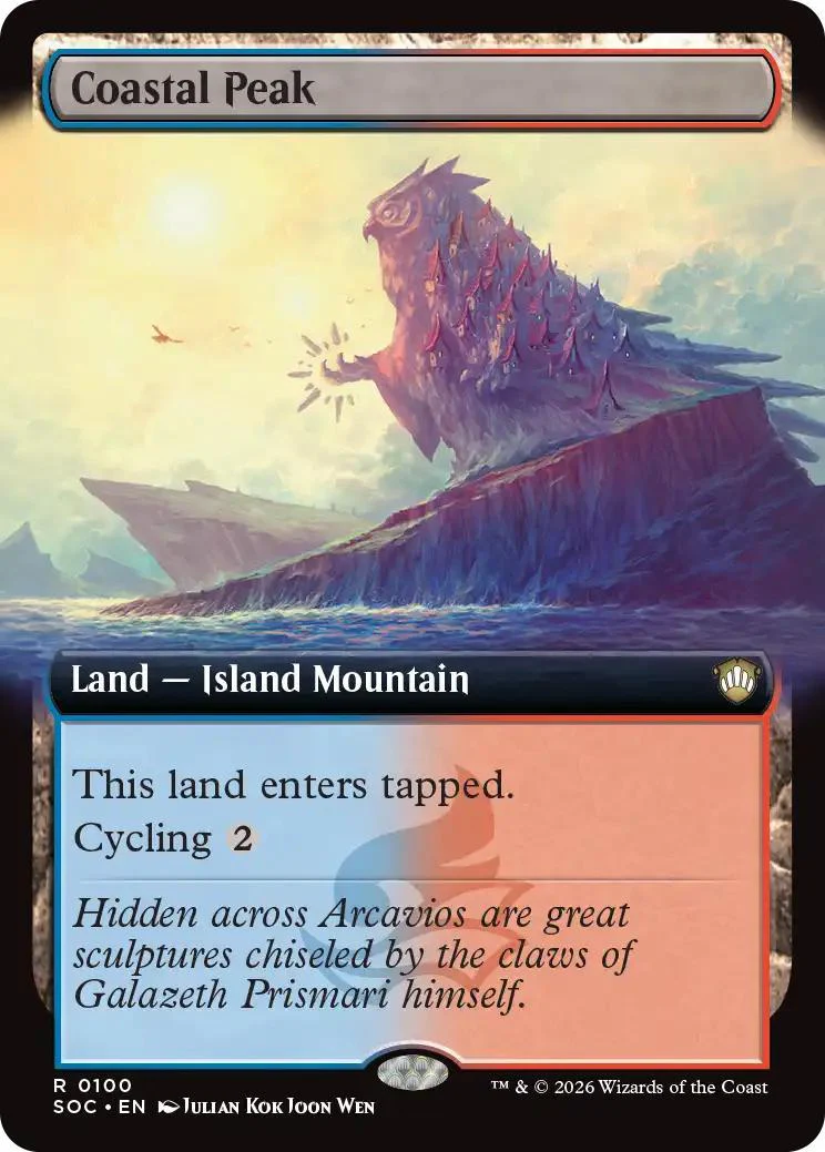 Coastal Peak [100] [Extended Art] [Secrets of Strixhaven: Commander] [Non-Foil]