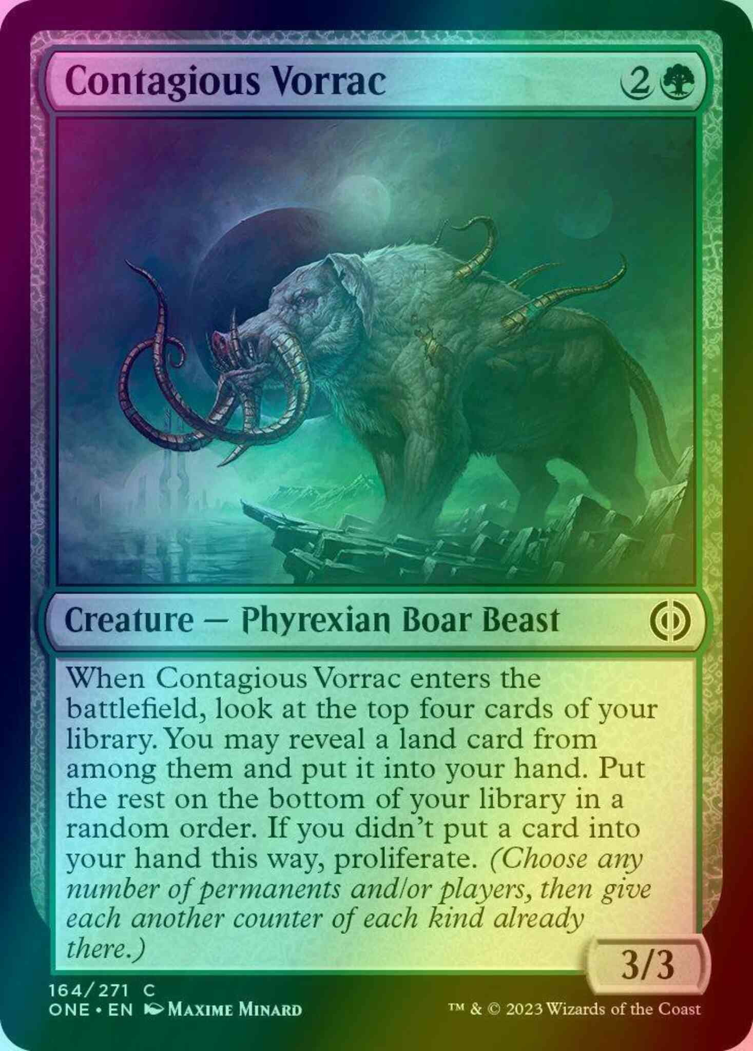 Contagious Vorrac [164] [Phyrexia: All Will Be One] [Foil]