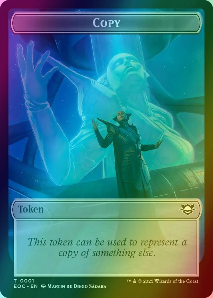 Copy Token (01) // Golem Token (12) [Edge of Eternities: Commander: Tokens] [Foil]