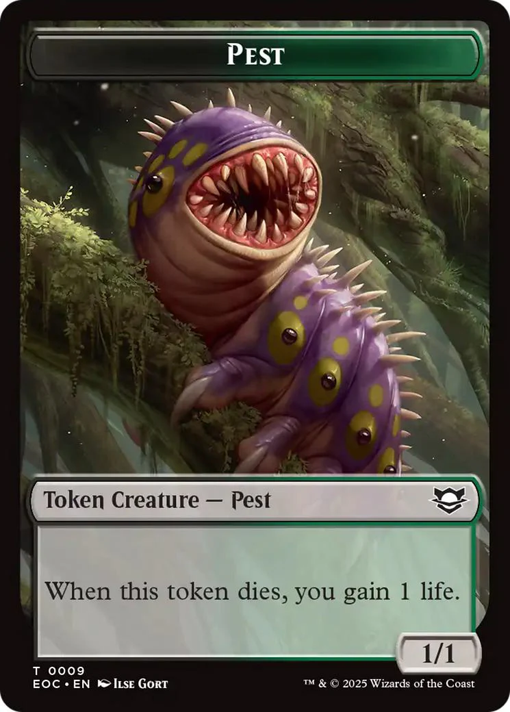 Copy Token (01) // Pest Token (09) [Edge of Eternities: Commander: Tokens] [Non-Foil] - Image 2