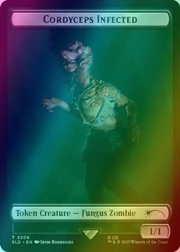 Cordyceps Infected Token [2206] [Full Art] [The Last of Us Part II] [Secret Lair Drop] [Rainbow Foil]