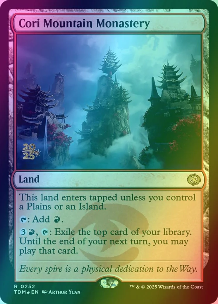 Cori Mountain Monastery [252s] [Prerelease] [Tarkir: Dragonstorm: Promos] [Foil]