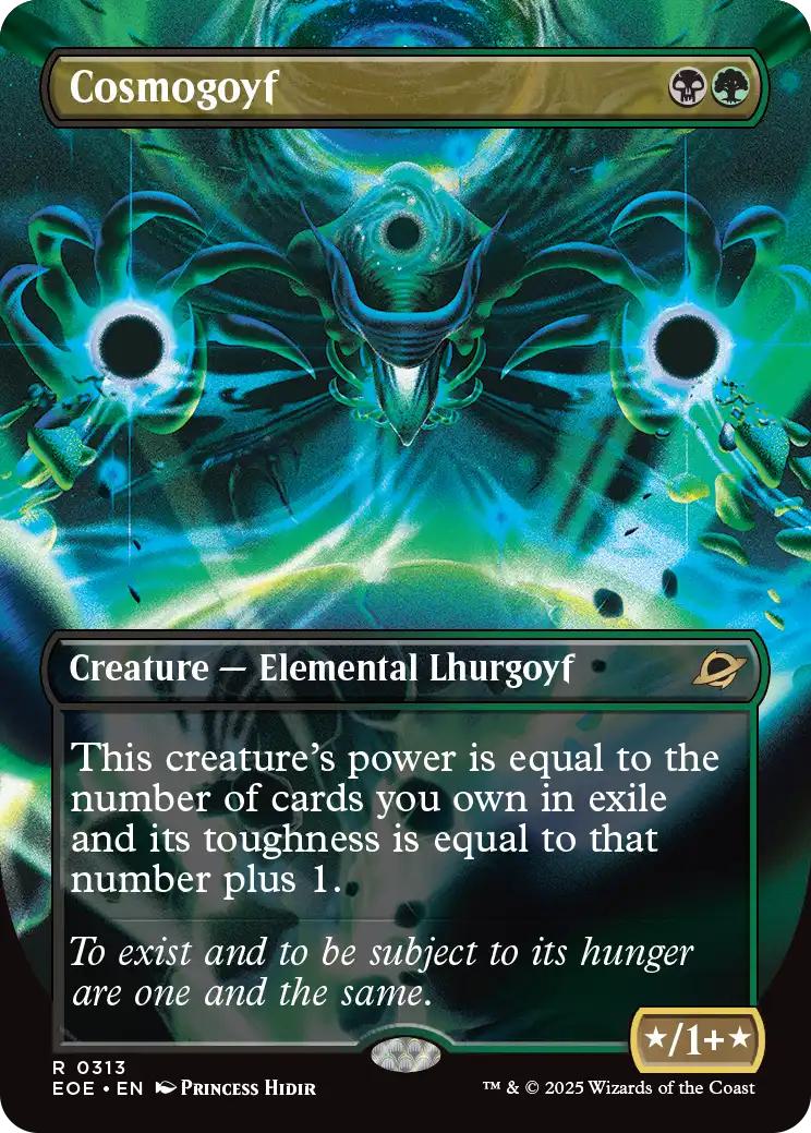 Cosmogoyf [313] [Borderless] [Surreal Space] [Edge of Eternities] [Non-Foil]