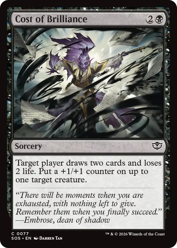Cost of Brilliance [77] [Secrets of Strixhaven] [Non-Foil]
