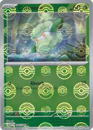 Cottonee - Poké Ball Pattern - 004/086 - Common [sv105w-004] [Reverse Holo]
