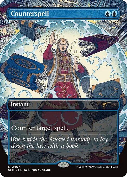 Counterspell [2497] [Borderless] [D&D: Whispers in Candlekeep] [Secret Lair Drop] [Non-Foil]