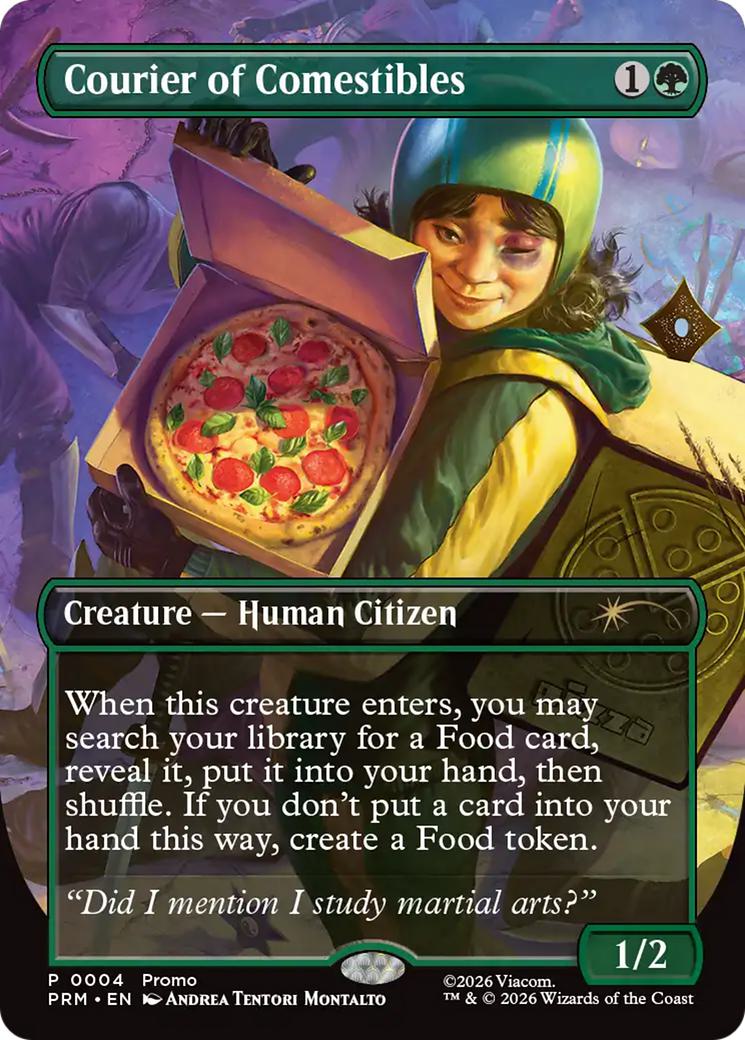 Courier of Comestibles [6] [Borderless] [PRM-0004] [Wizards Play Network 2026] [Non-Foil]