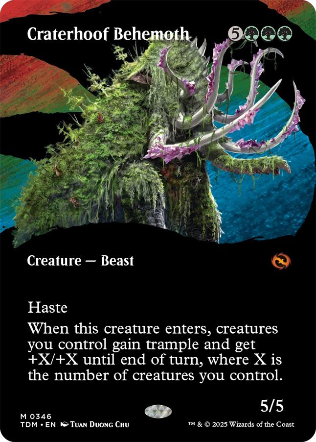 Craterhoof Behemoth [346] [Borderless] [Clan] [Tarkir: Dragonstorm] [Non-Foil]