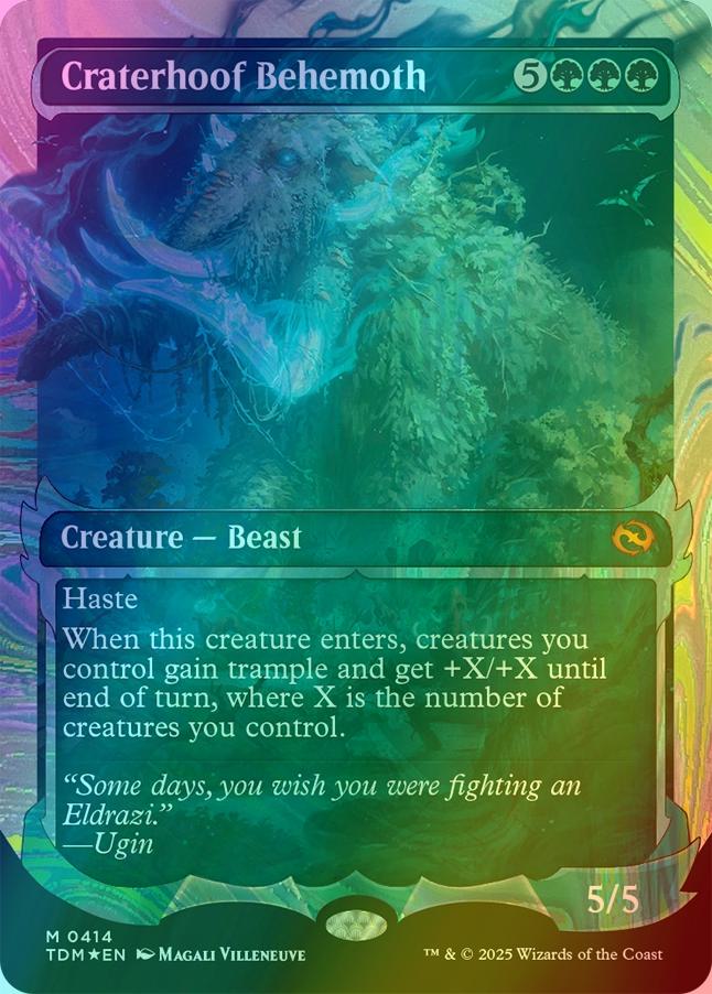 Craterhoof Behemoth [414] [Ghostfire Showcase] [Tarkir: Dragonstorm] [Halo Foil]
