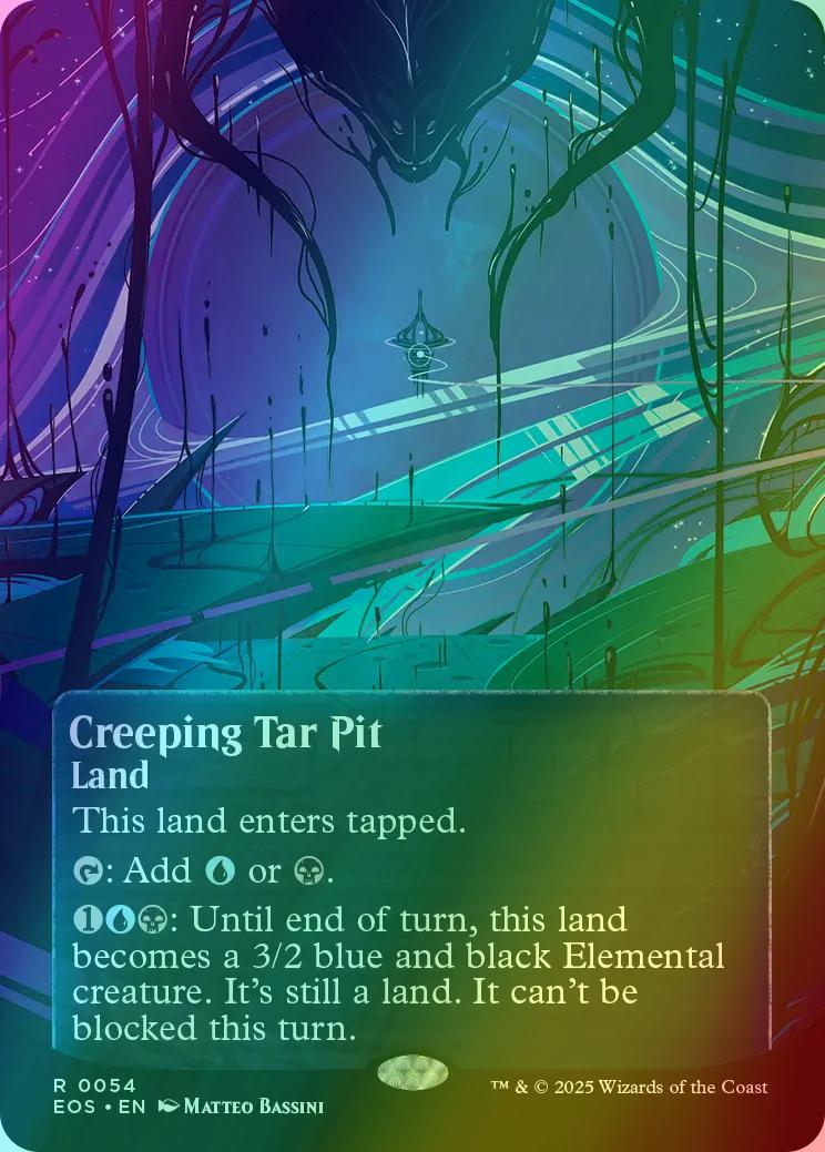 Creeping Tar Pit [54] [Borderless] [Poster] [Edge of Eternities: Stellar Sights] [Foil]