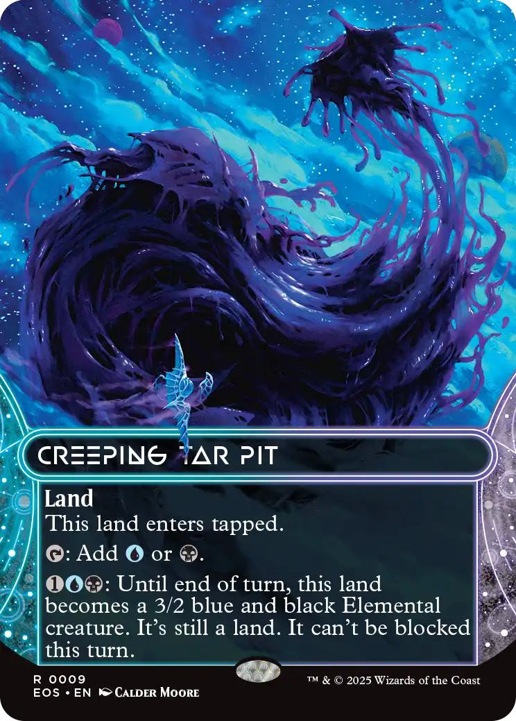 Creeping Tar Pit [9] [Borderless] [Edge of Eternities: Stellar Sights] [Non-Foil]