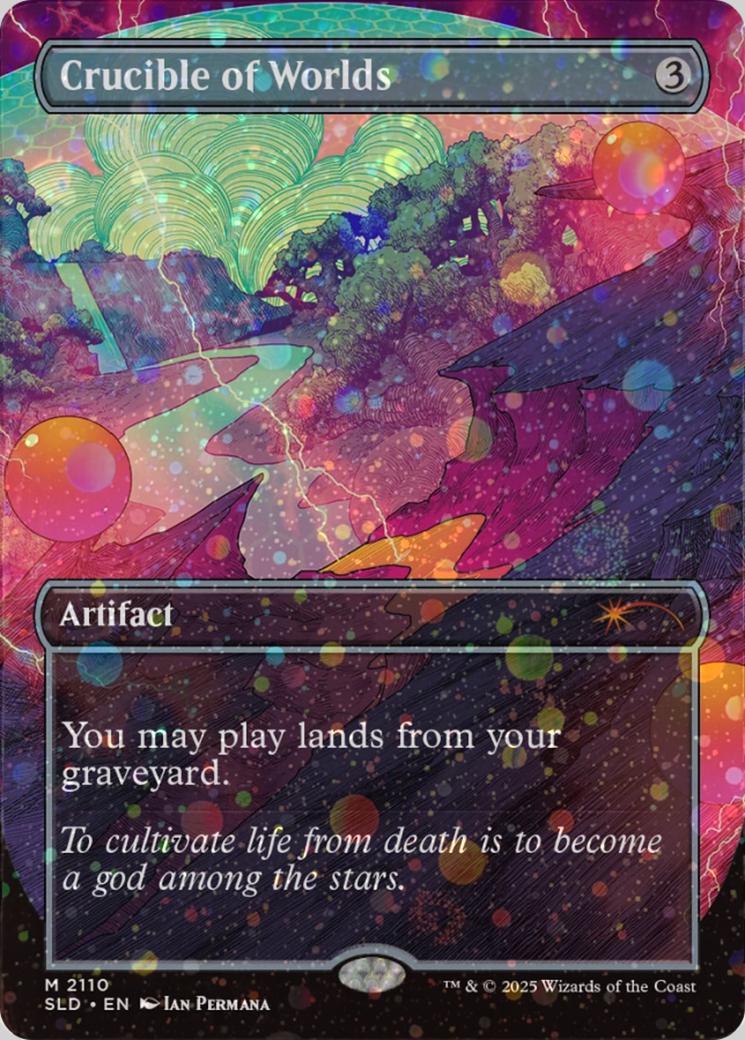 Crucible of Worlds [2110] [Borderless] [Alien Auroras] [Secret Lair Drop] [Galaxy Foil]